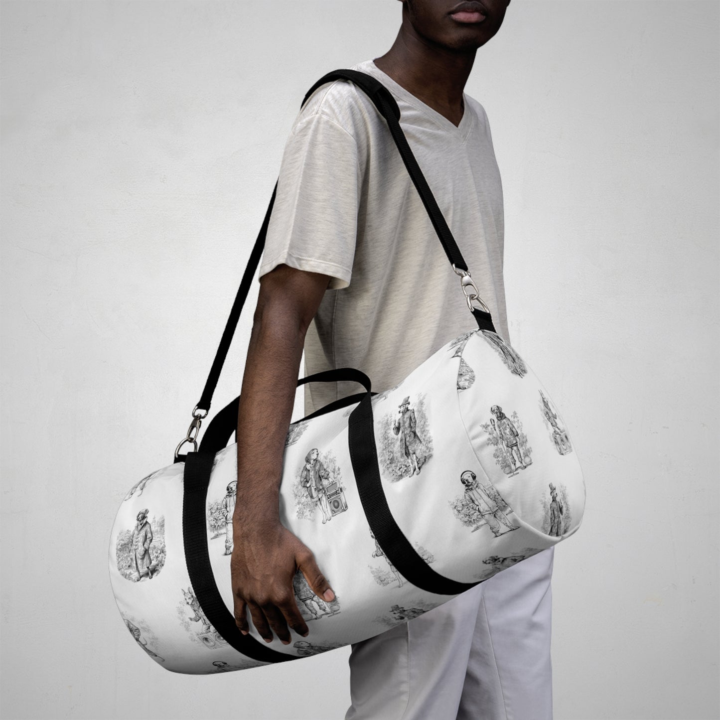 Dog Toile Duffel