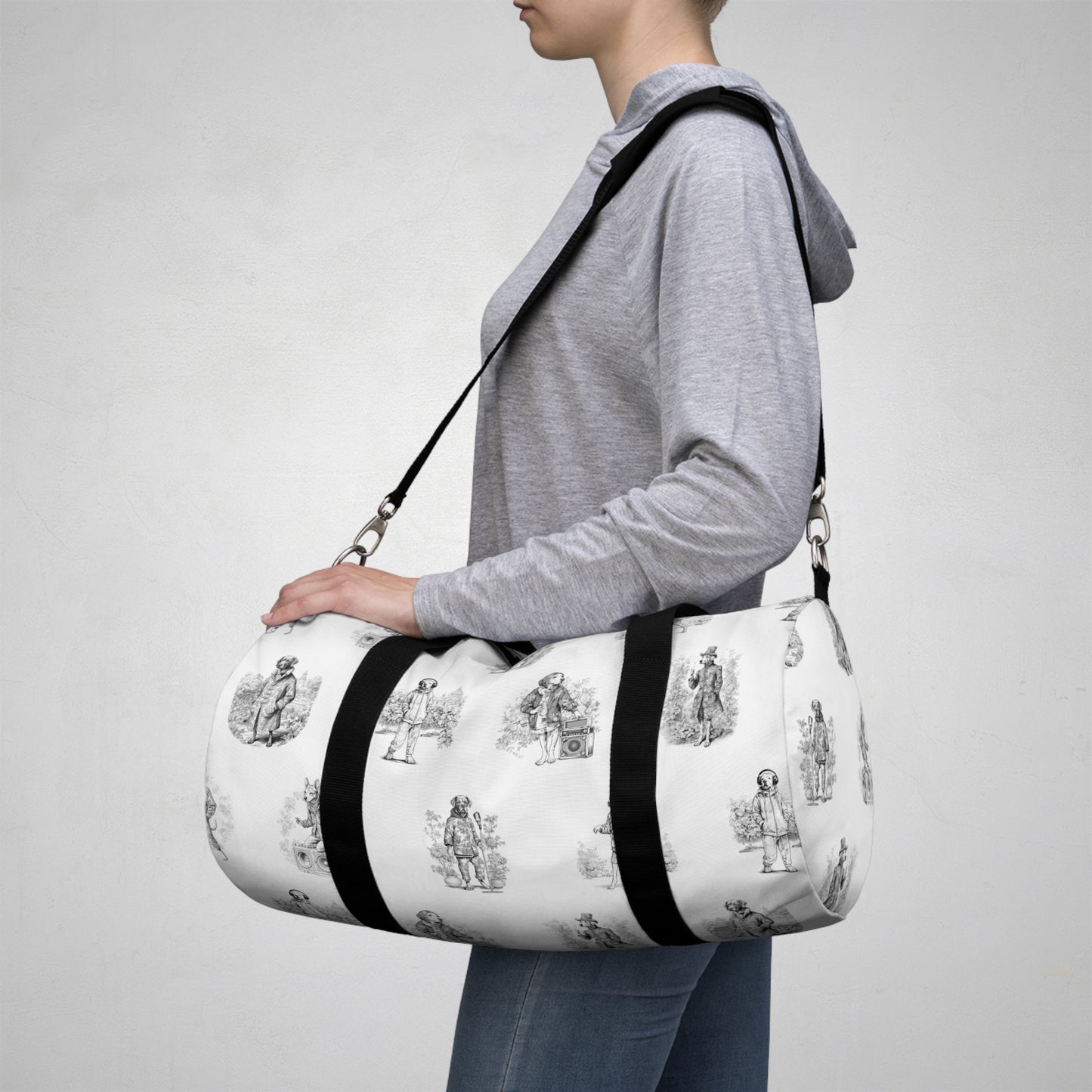 Dog Toile Duffel