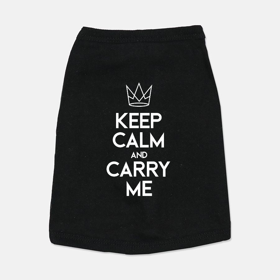"Keep Calm Carry Me" Pup Tee