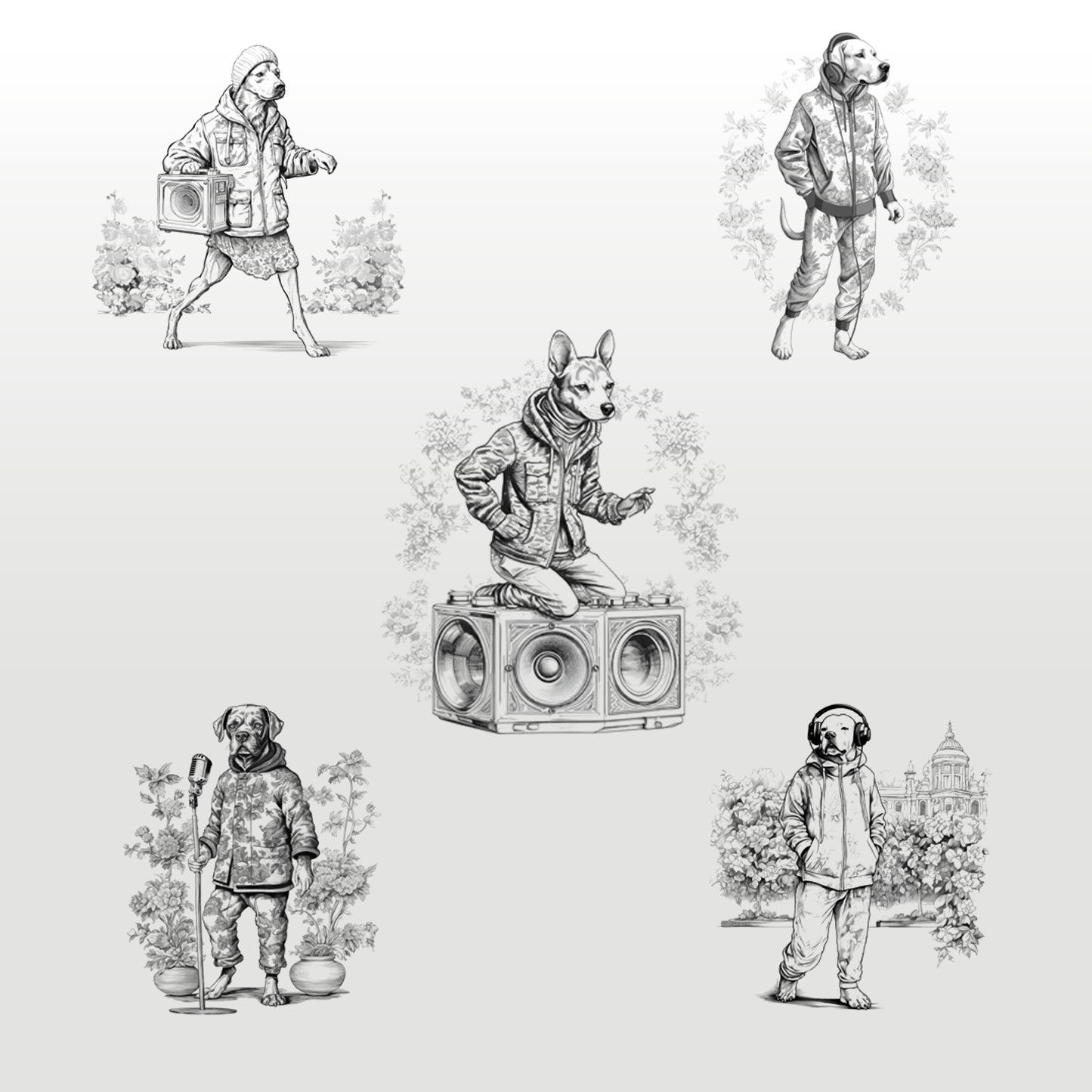 Dog Toile Duffel