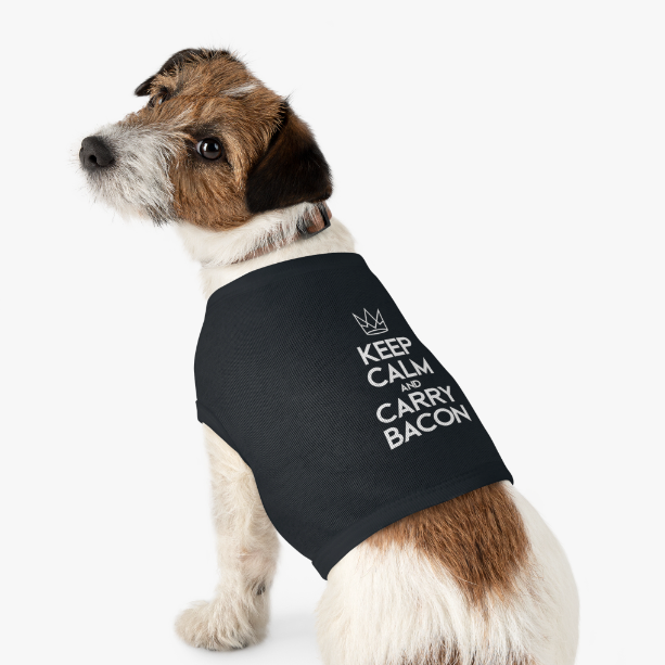 Keep Calm & Carry Bacon Dog Tank