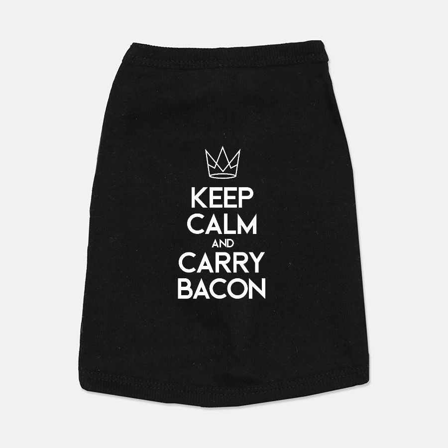 Keep Calm & Carry Bacon Dog Tank