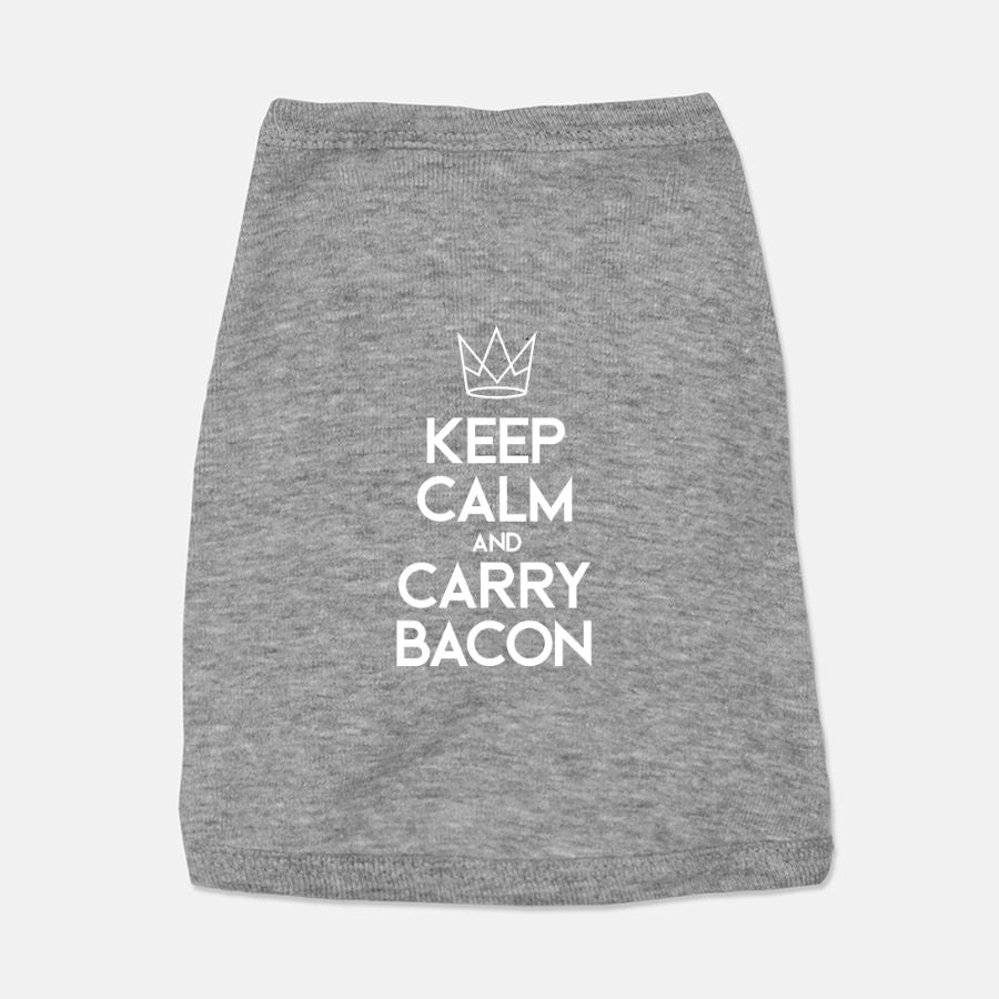 Keep Calm & Carry Bacon Dog Tank