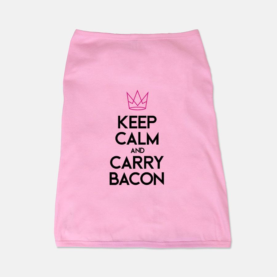 Keep Calm & Carry Bacon Dog Tank