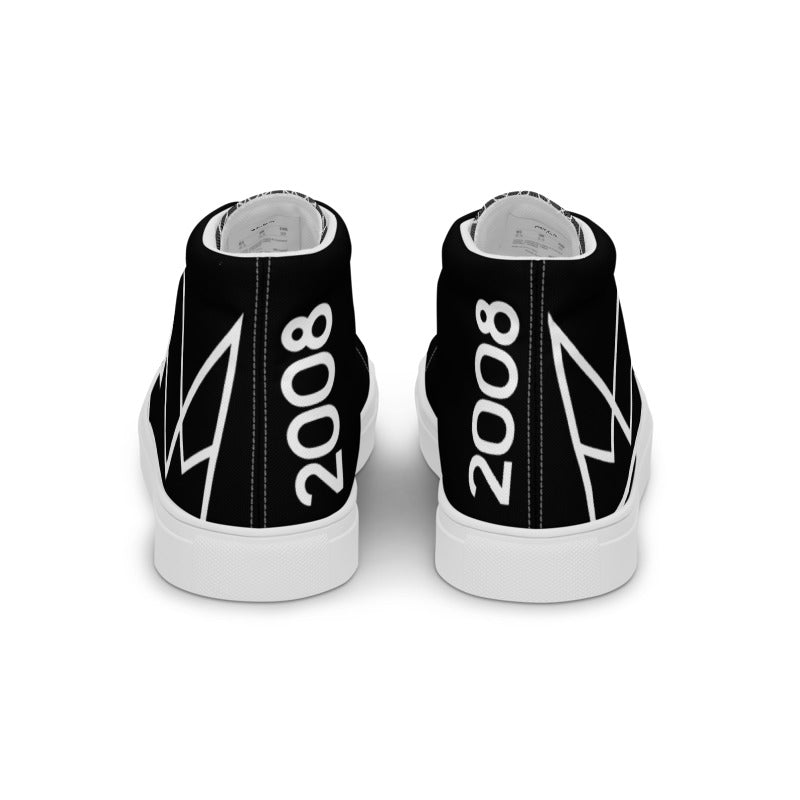 Men's Personalized Black High Tops