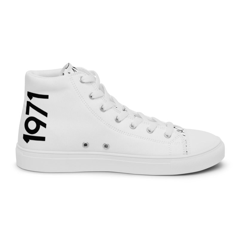 Men's Personalized White High Tops