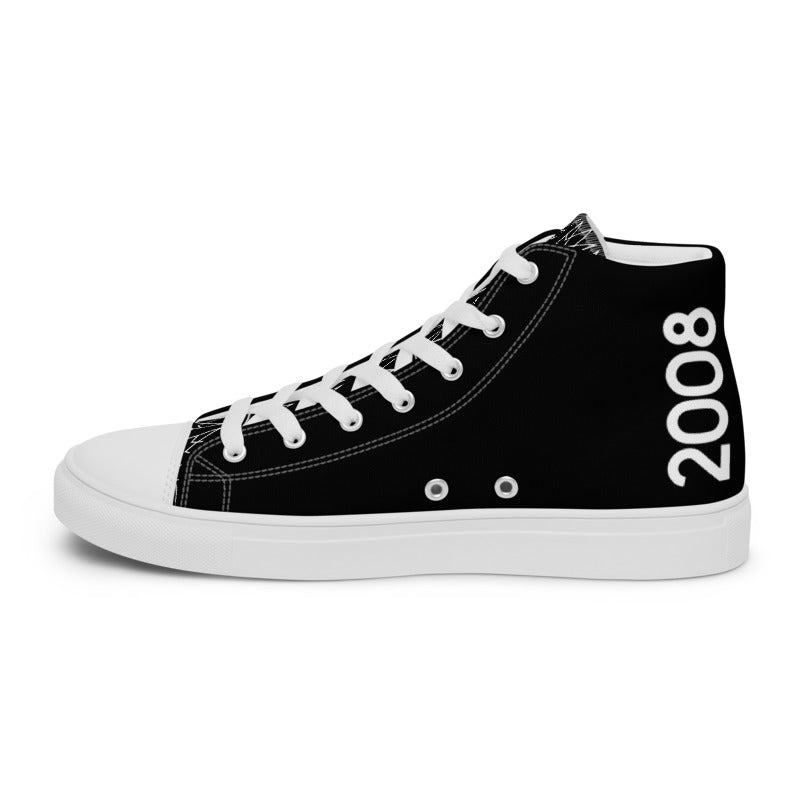 Men's Personalized Black High Tops