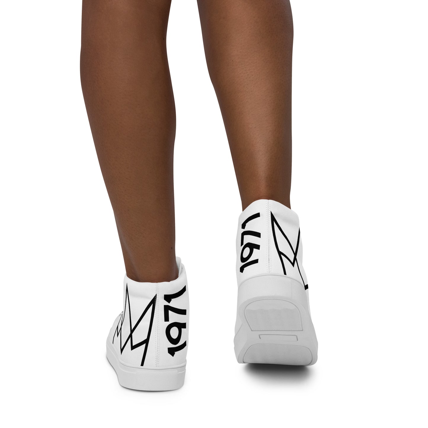 Women’s Personalized White High Tops