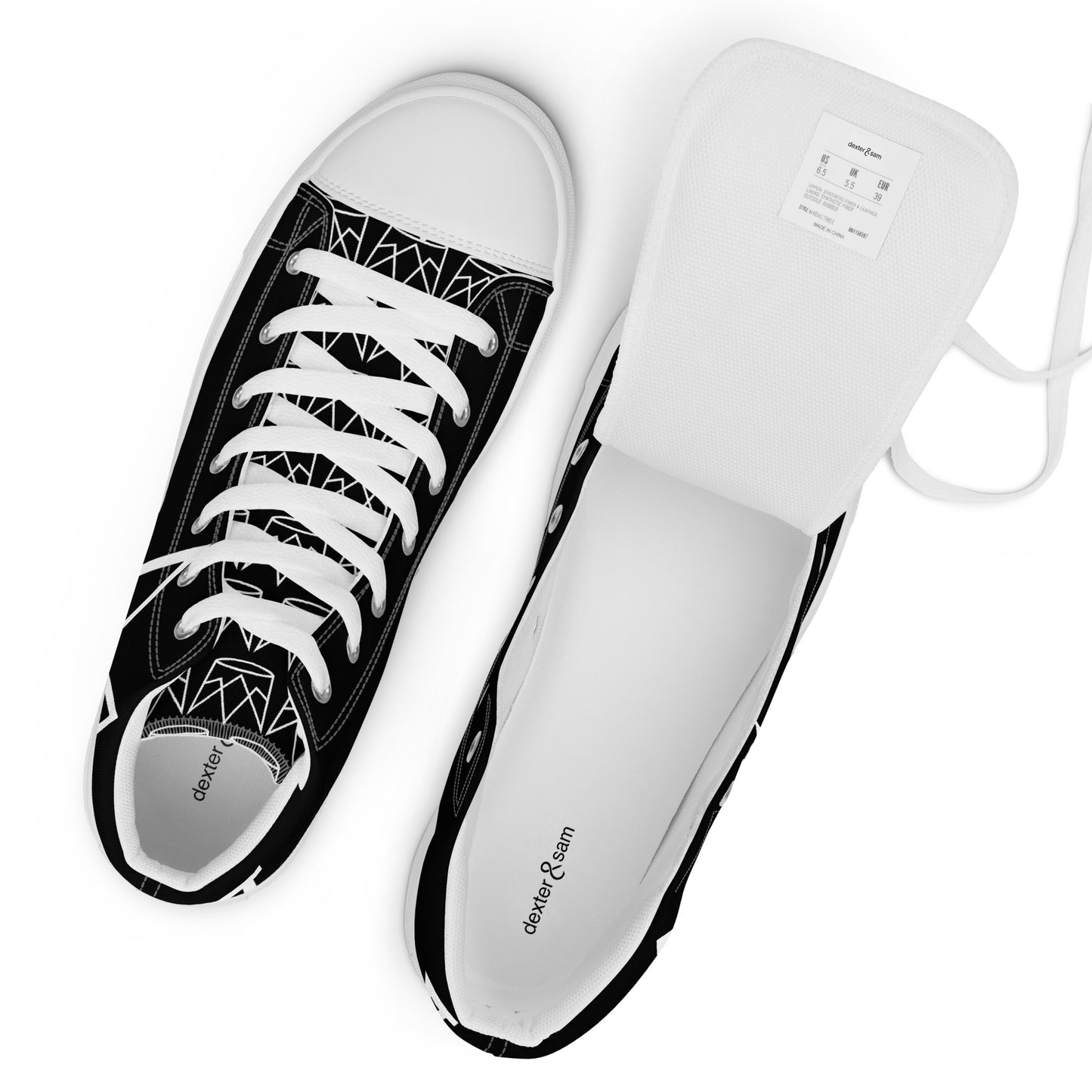 Women’s Personalized Black High Tops