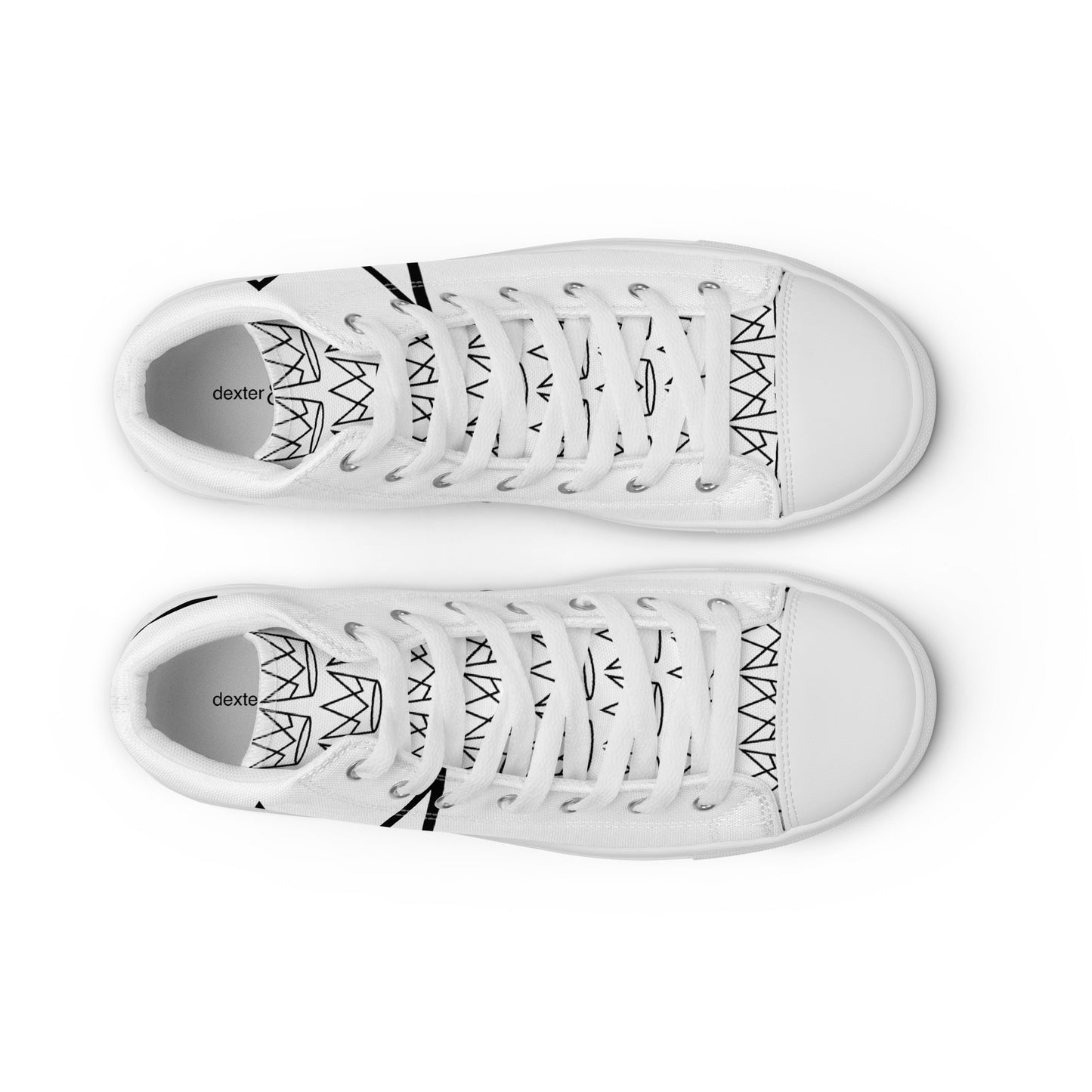 Women’s Personalized White High Tops