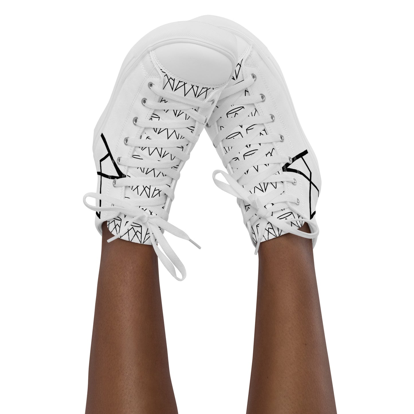 Women’s Personalized White High Tops