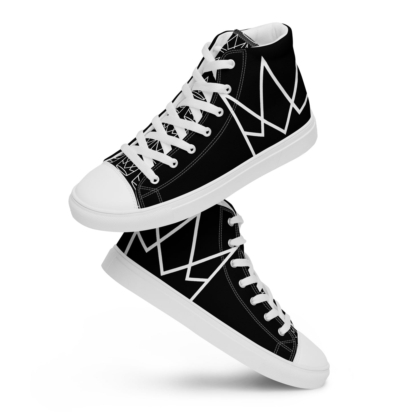 Women’s Personalized Black High Tops