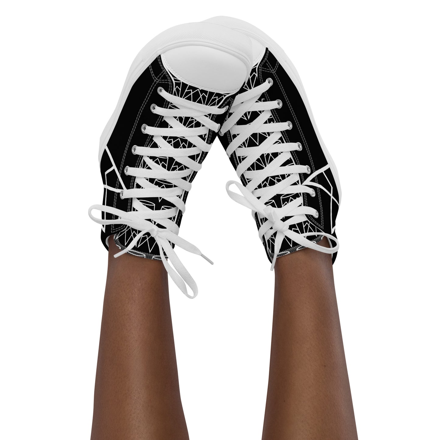Women’s Personalized Black High Tops