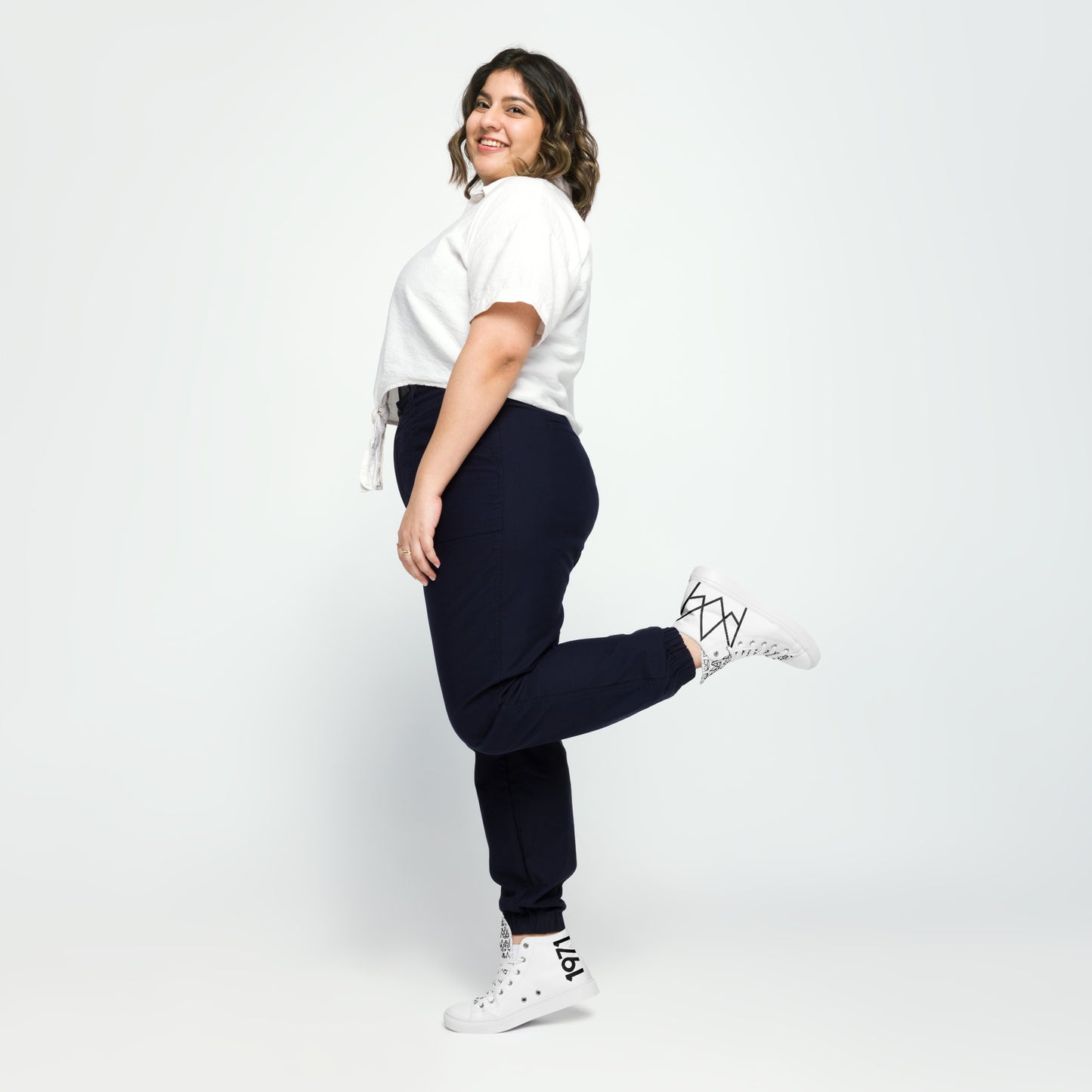 Women’s Personalized White High Tops