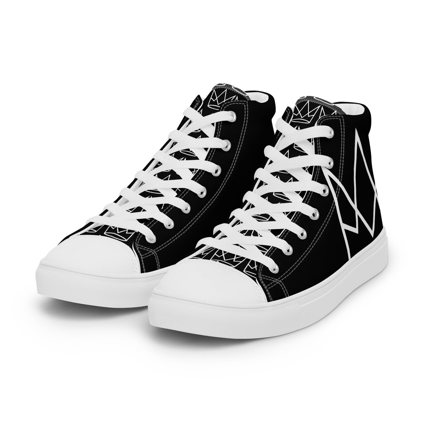 Women’s Personalized Black High Tops