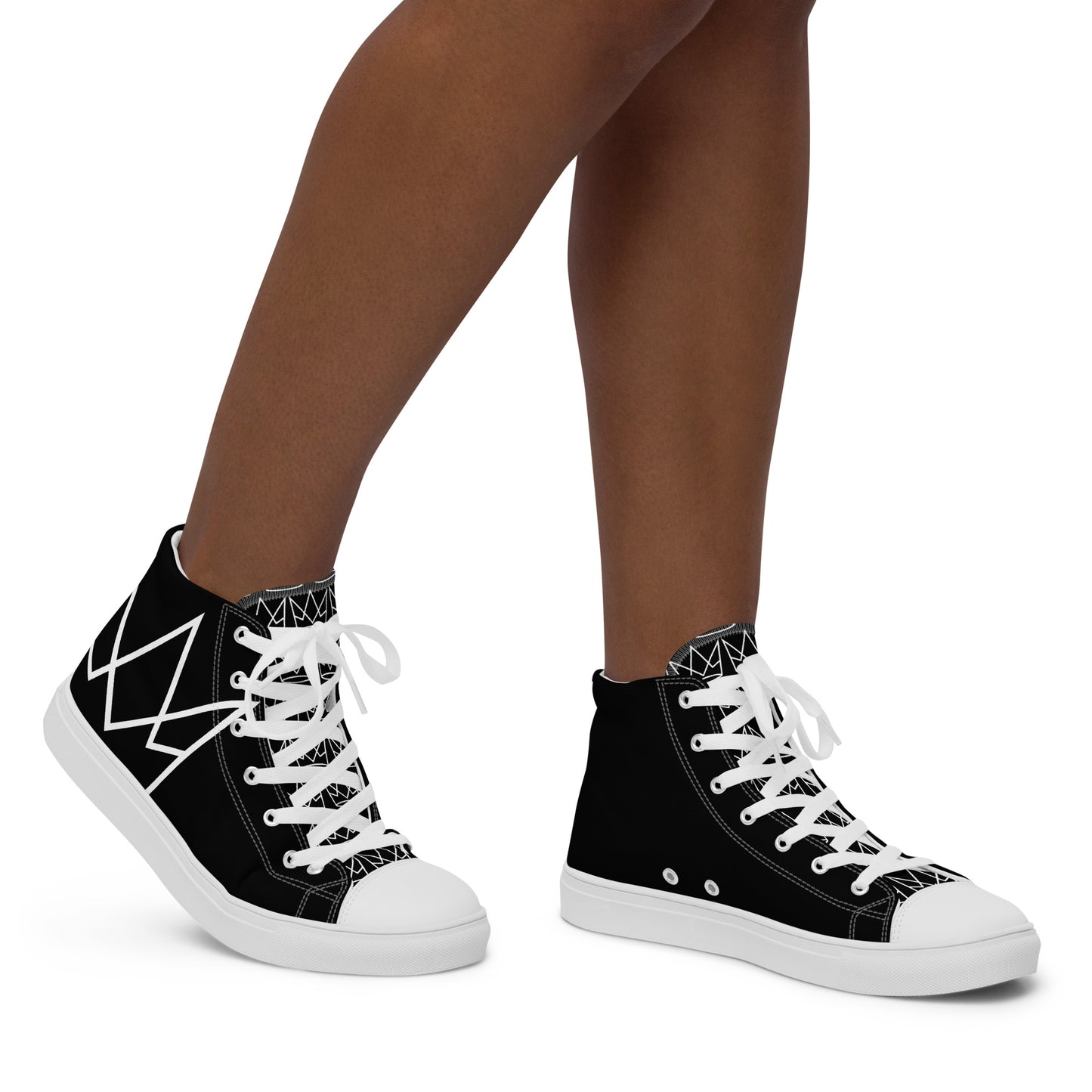 Women’s Personalized Black High Tops