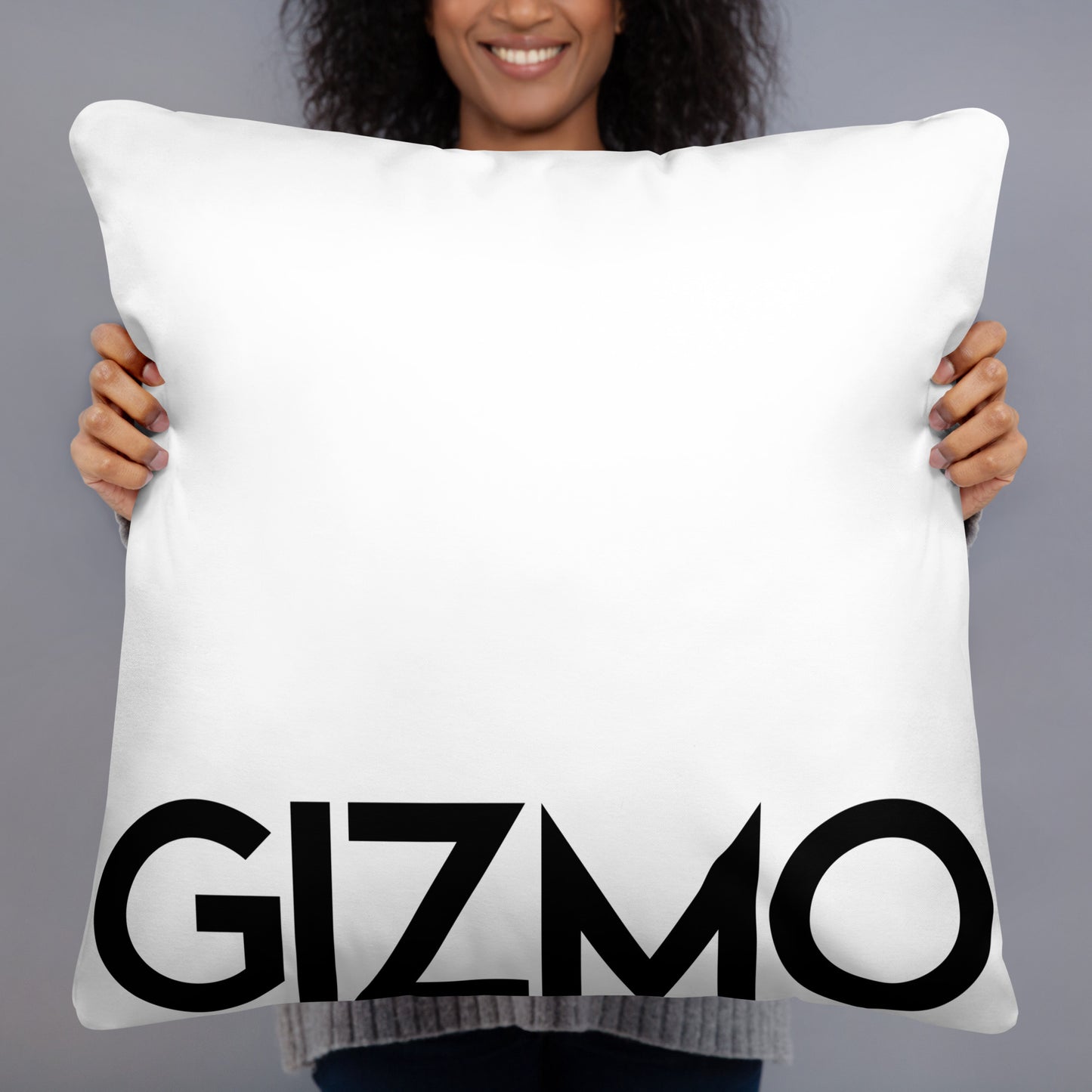 Personalized Throw Pillow in White