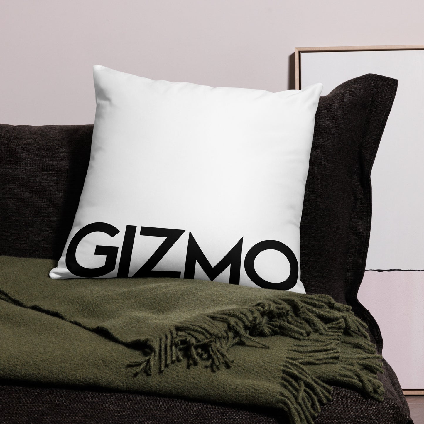 Personalized Throw Pillow in White