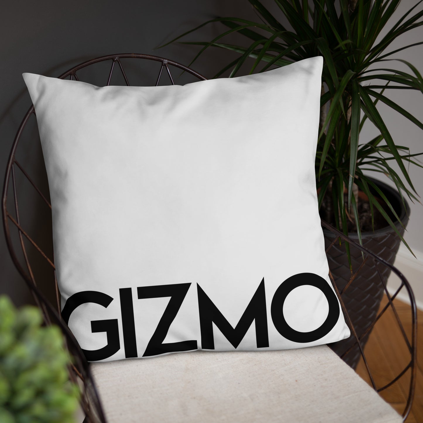 Personalized Throw Pillow Light Grey