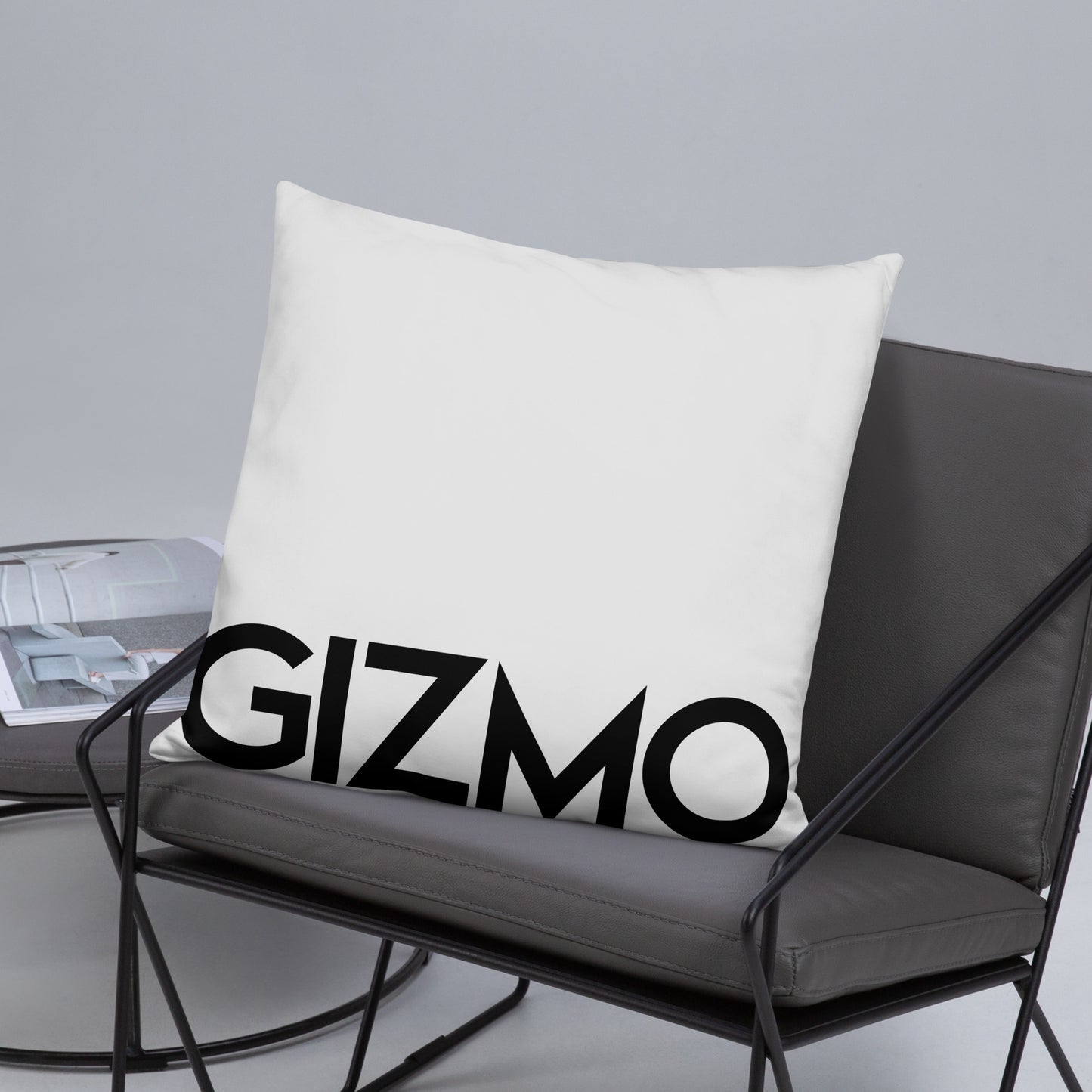 Personalized Throw Pillow Light Grey