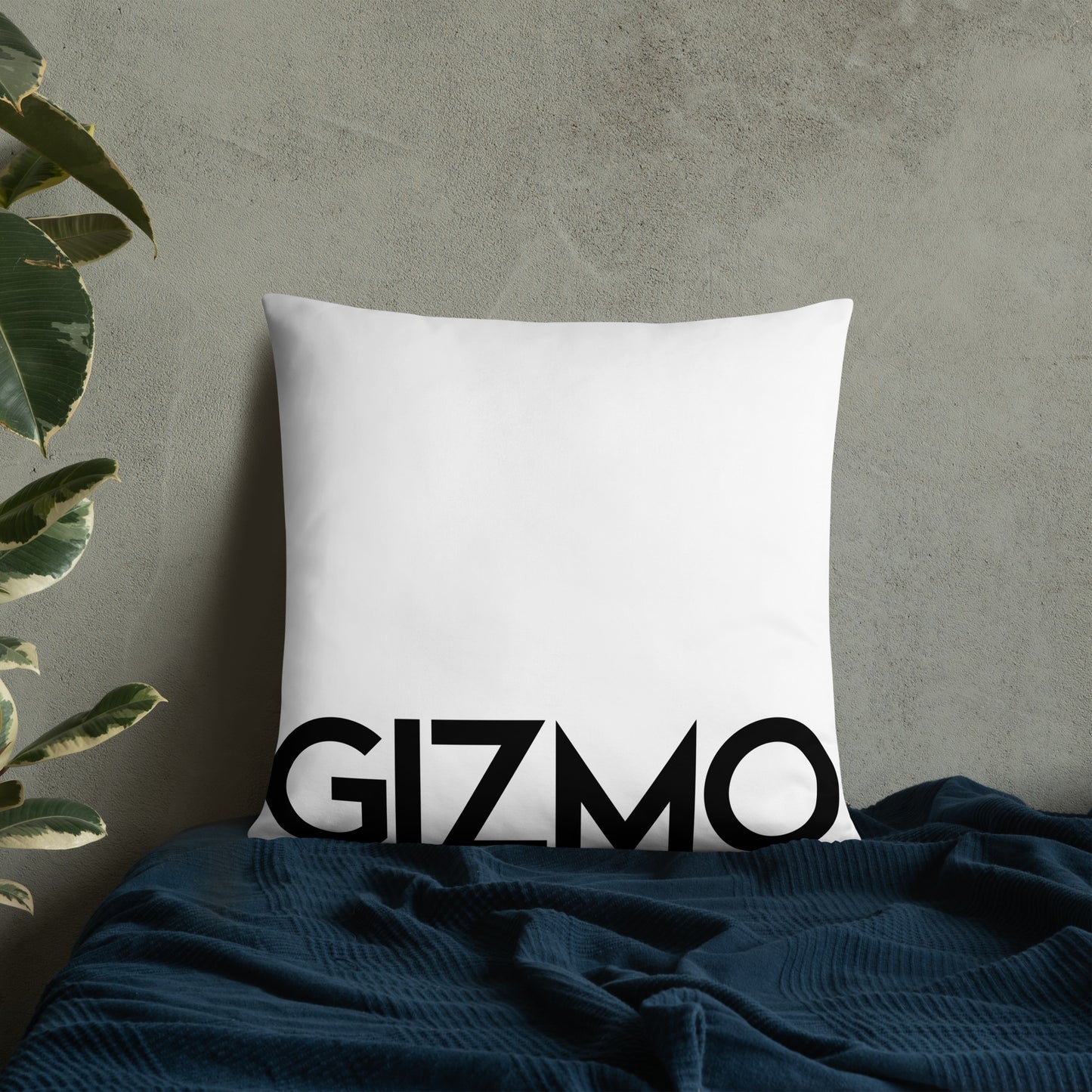Personalized Throw Pillow in White