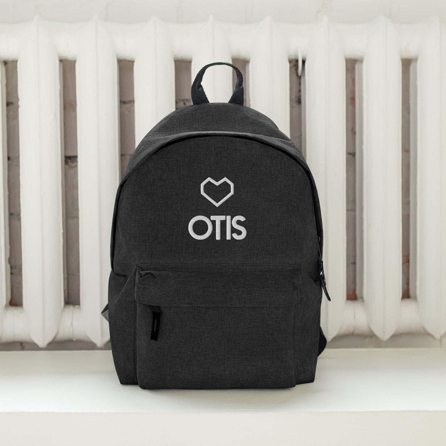 Personalized Heart Embroidered Backpack