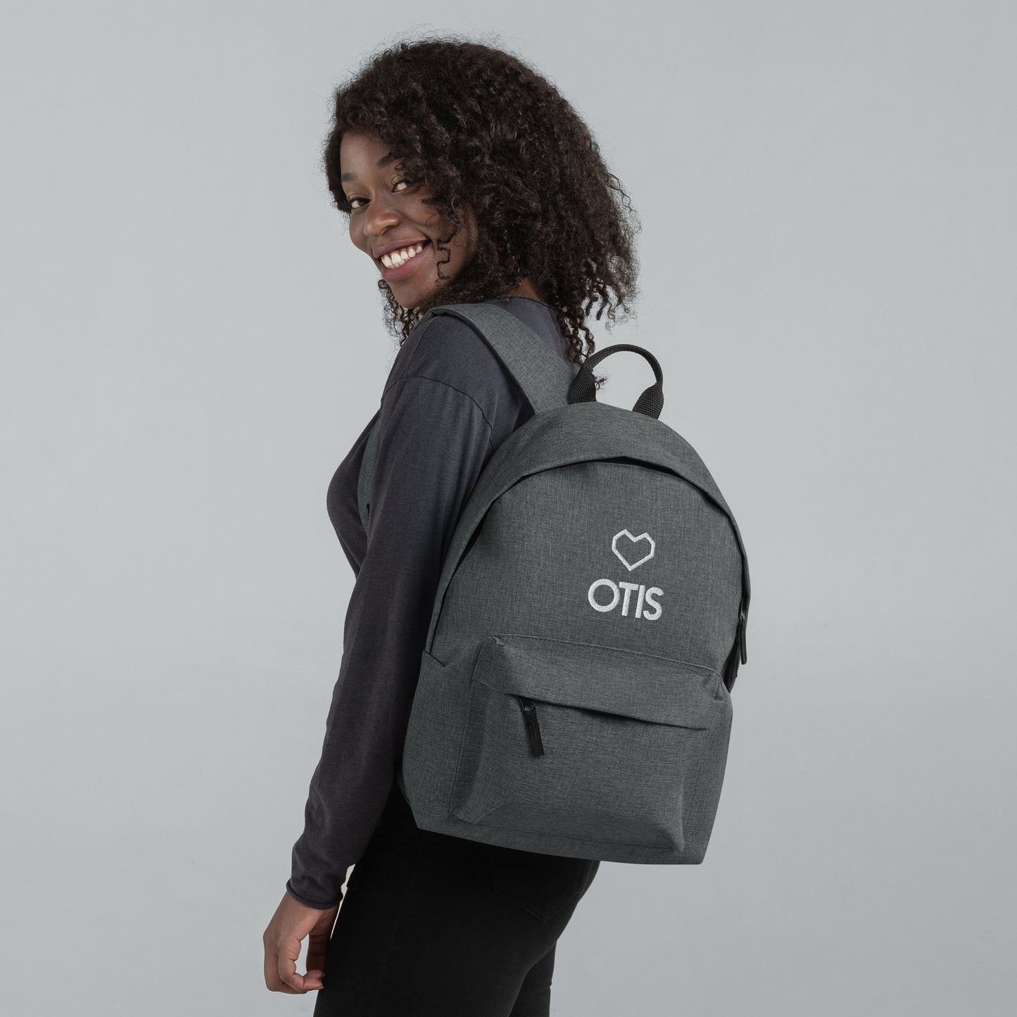 Personalized Heart Embroidered Backpack