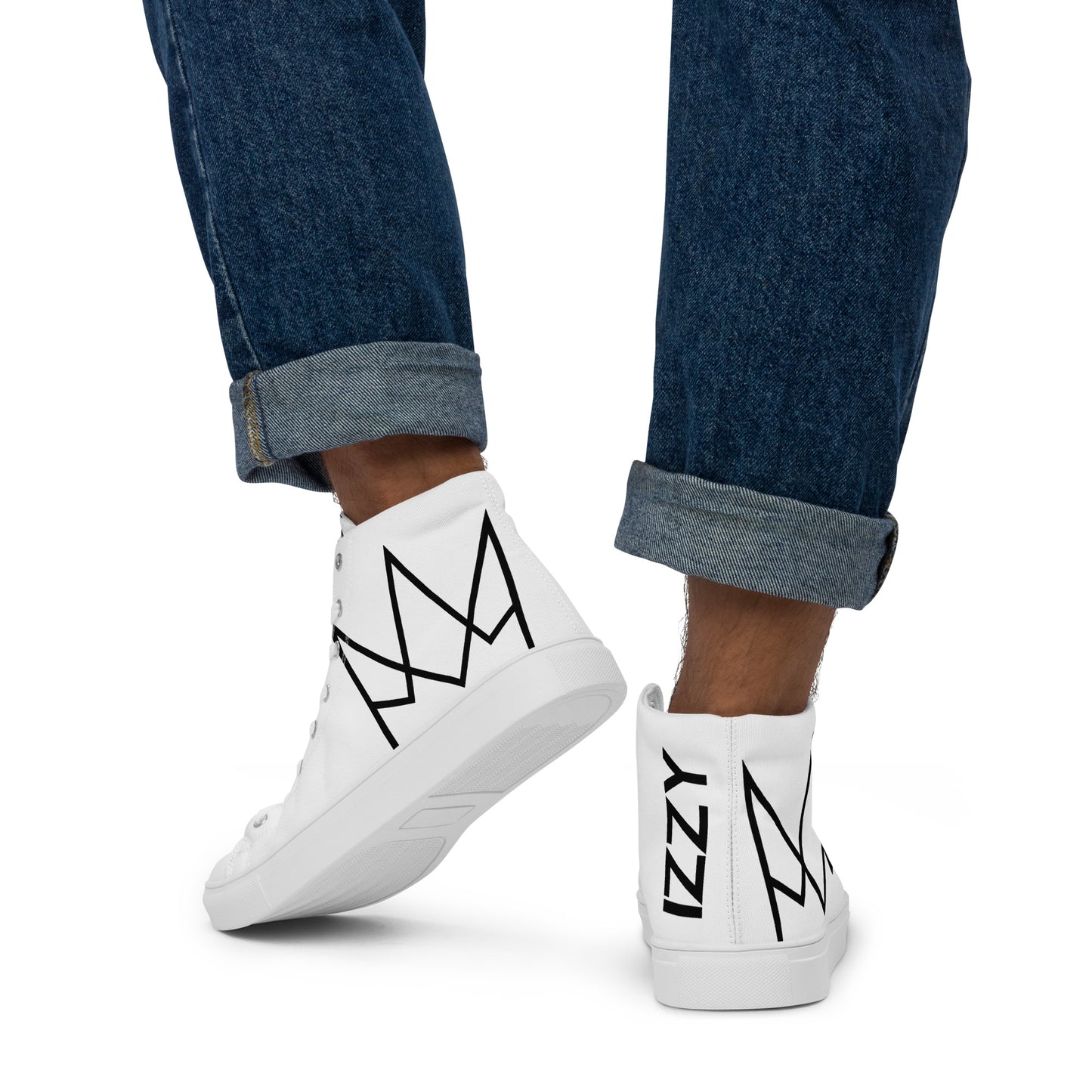 Men's Personalized White High Tops
