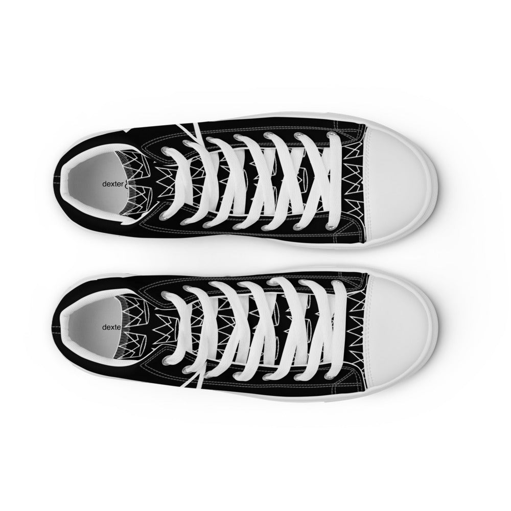 Men's Personalized Black High Tops