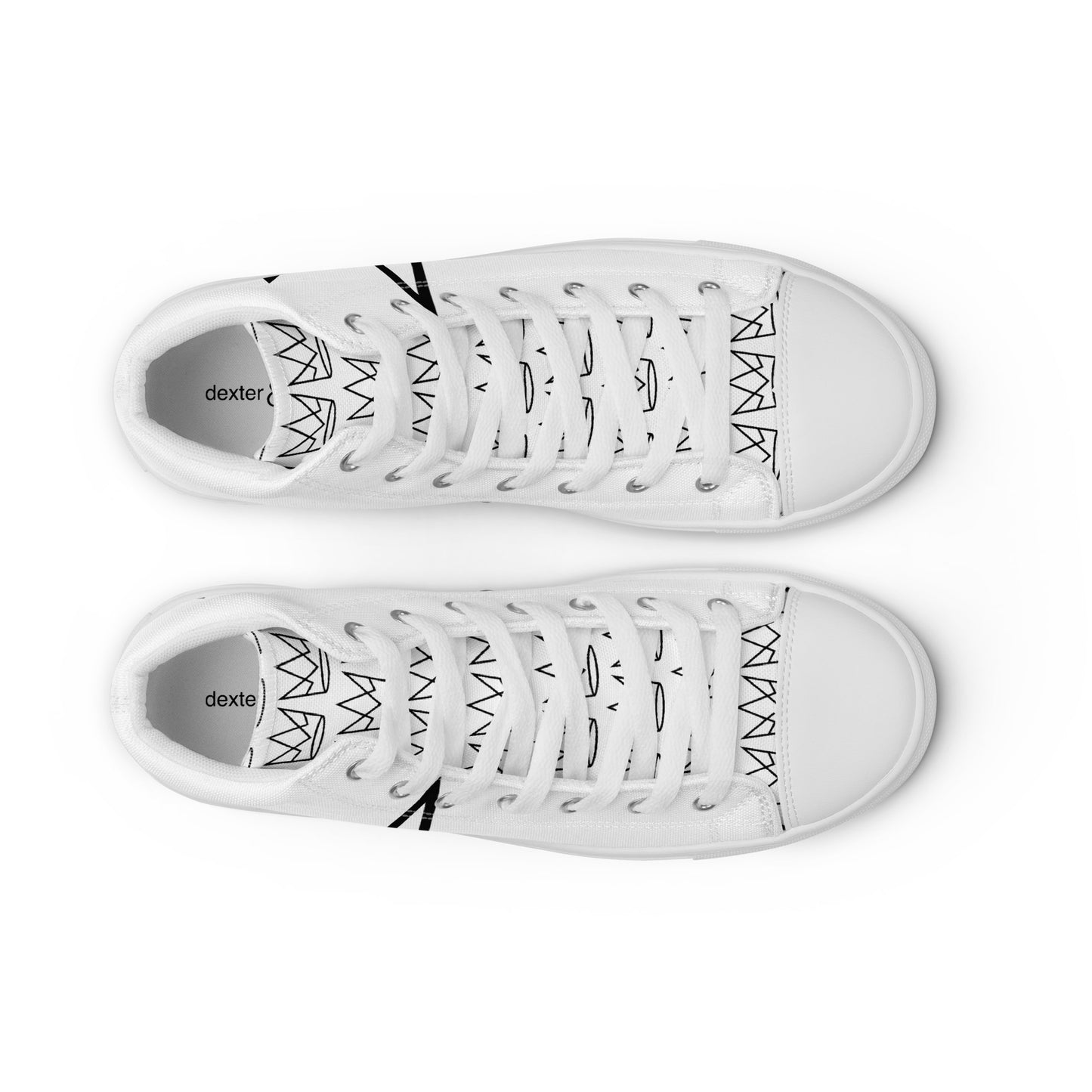 Men's Personalized White High Tops