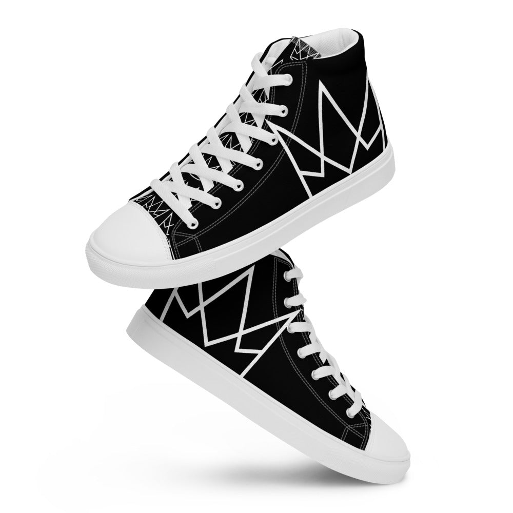 Men's Personalized Black High Tops