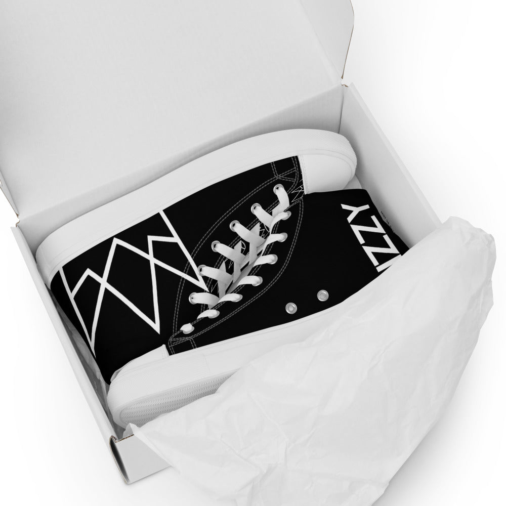 Men's Personalized Black High Tops