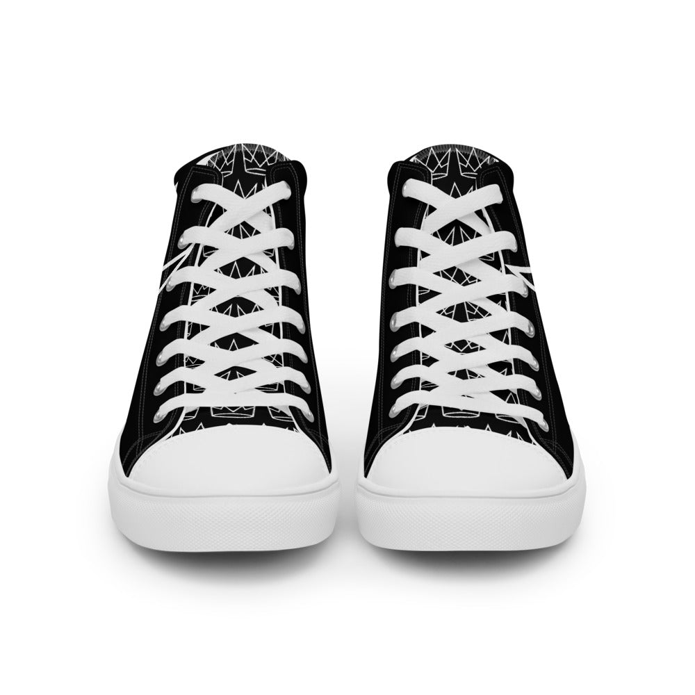 Men's Personalized Black High Tops