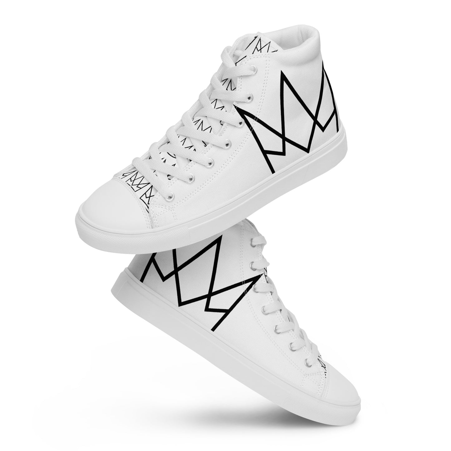 Men's Personalized White High Tops
