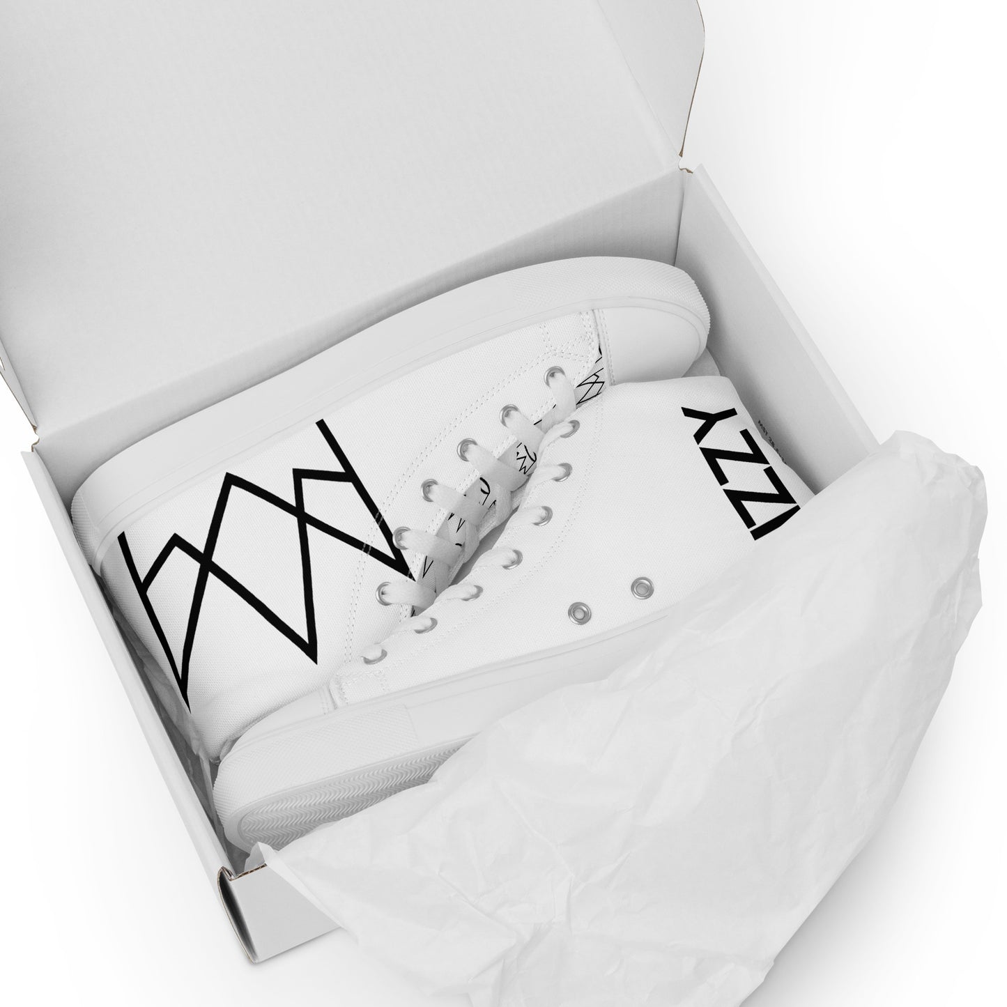 Men's Personalized White High Tops