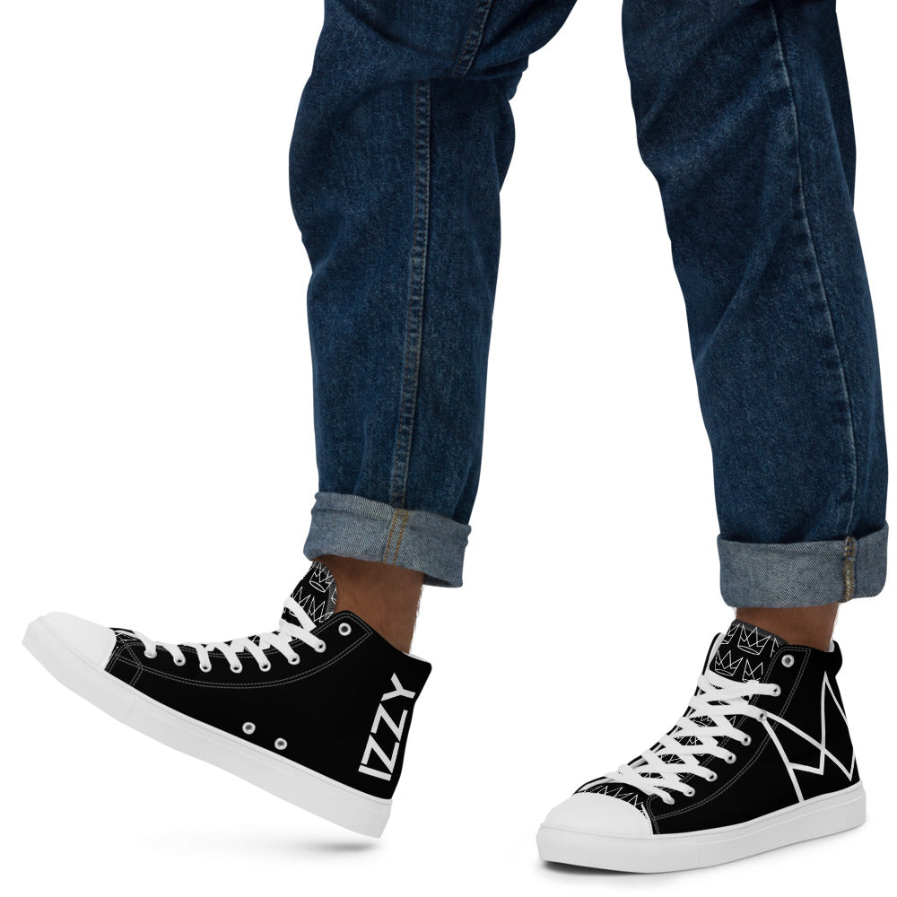 Men's Personalized Black High Tops