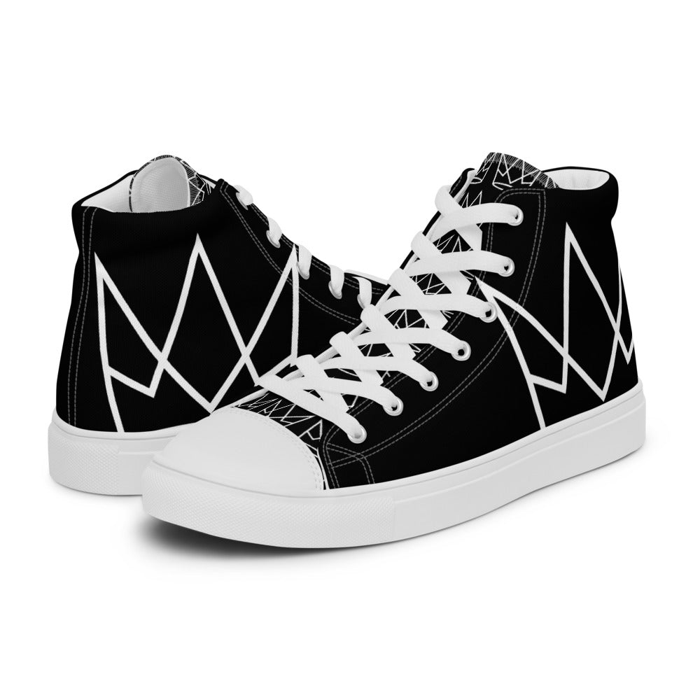 Men's Personalized Black High Tops