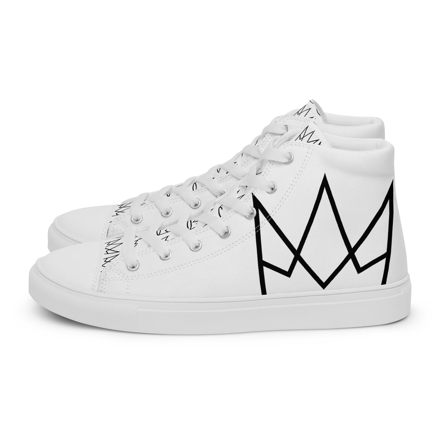 Men's Personalized White High Tops