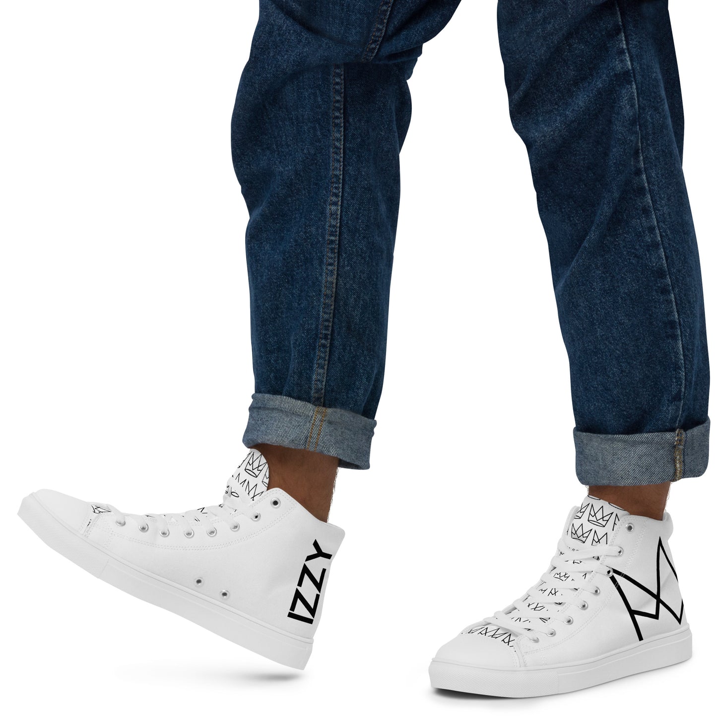 Men's Personalized White High Tops