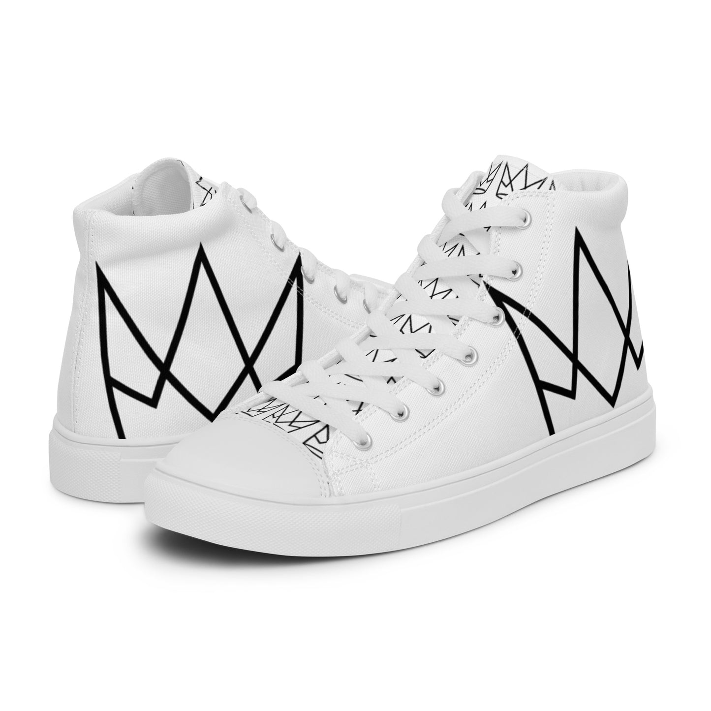Men's Personalized White High Tops