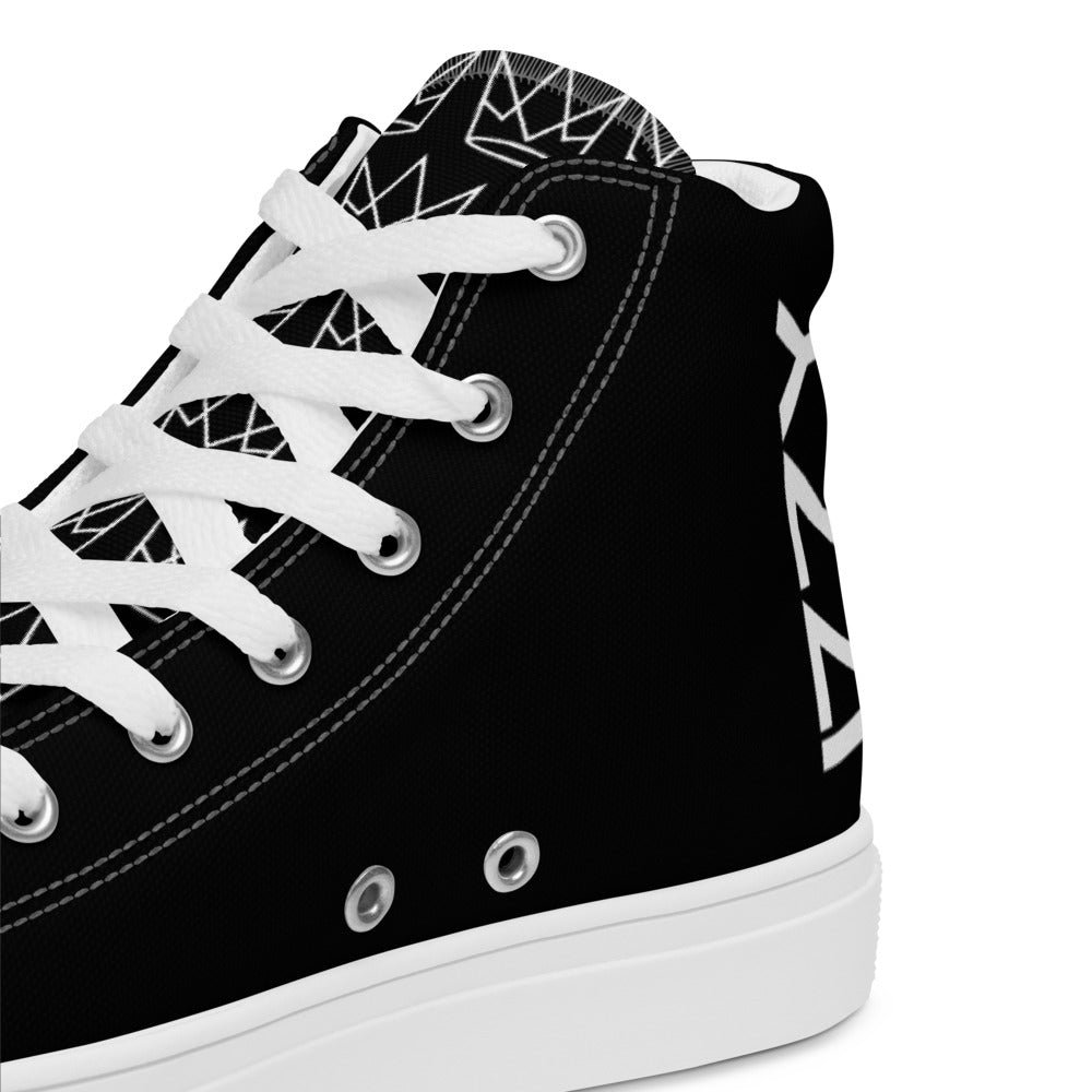 Men's Personalized Black High Tops
