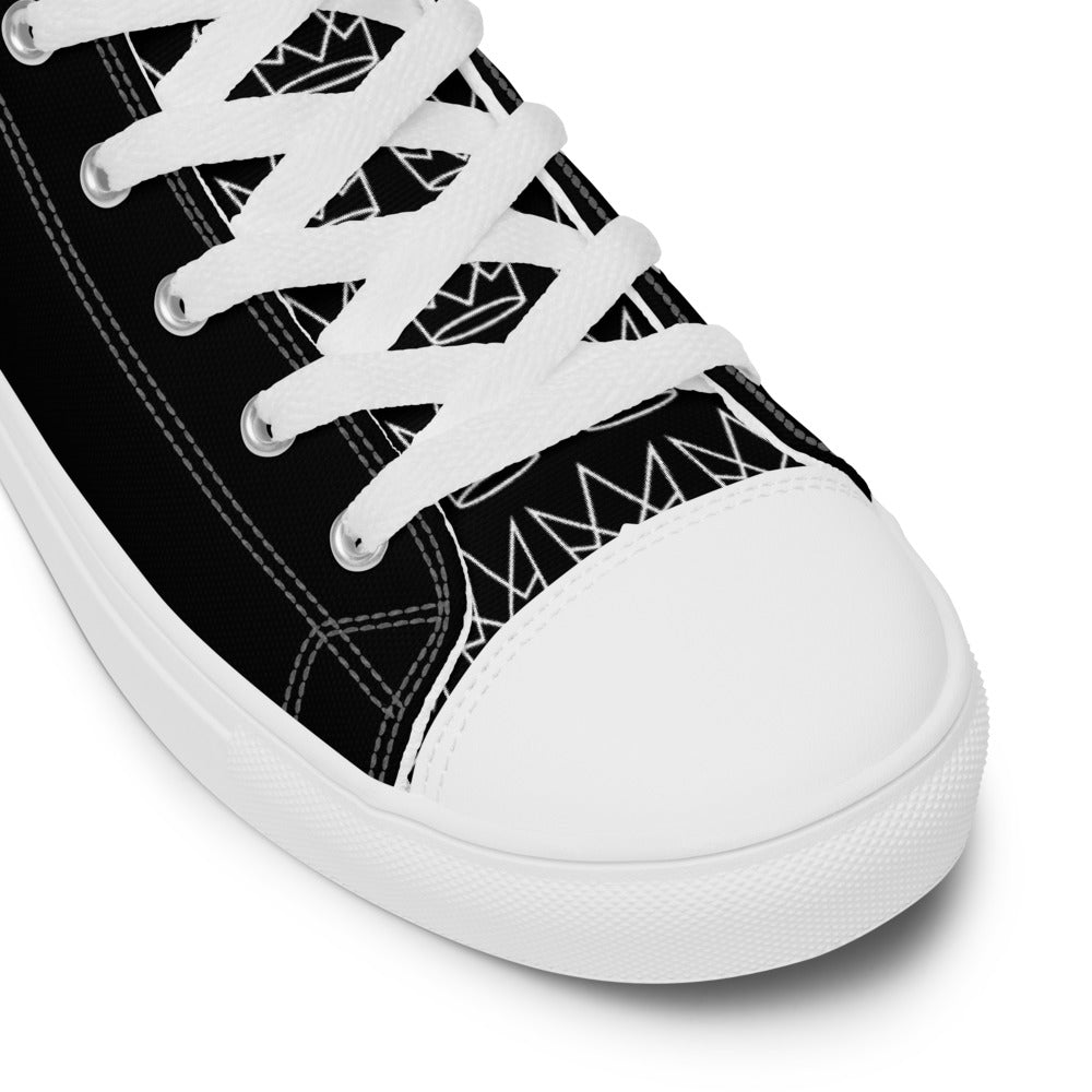 Men's Personalized Black High Tops