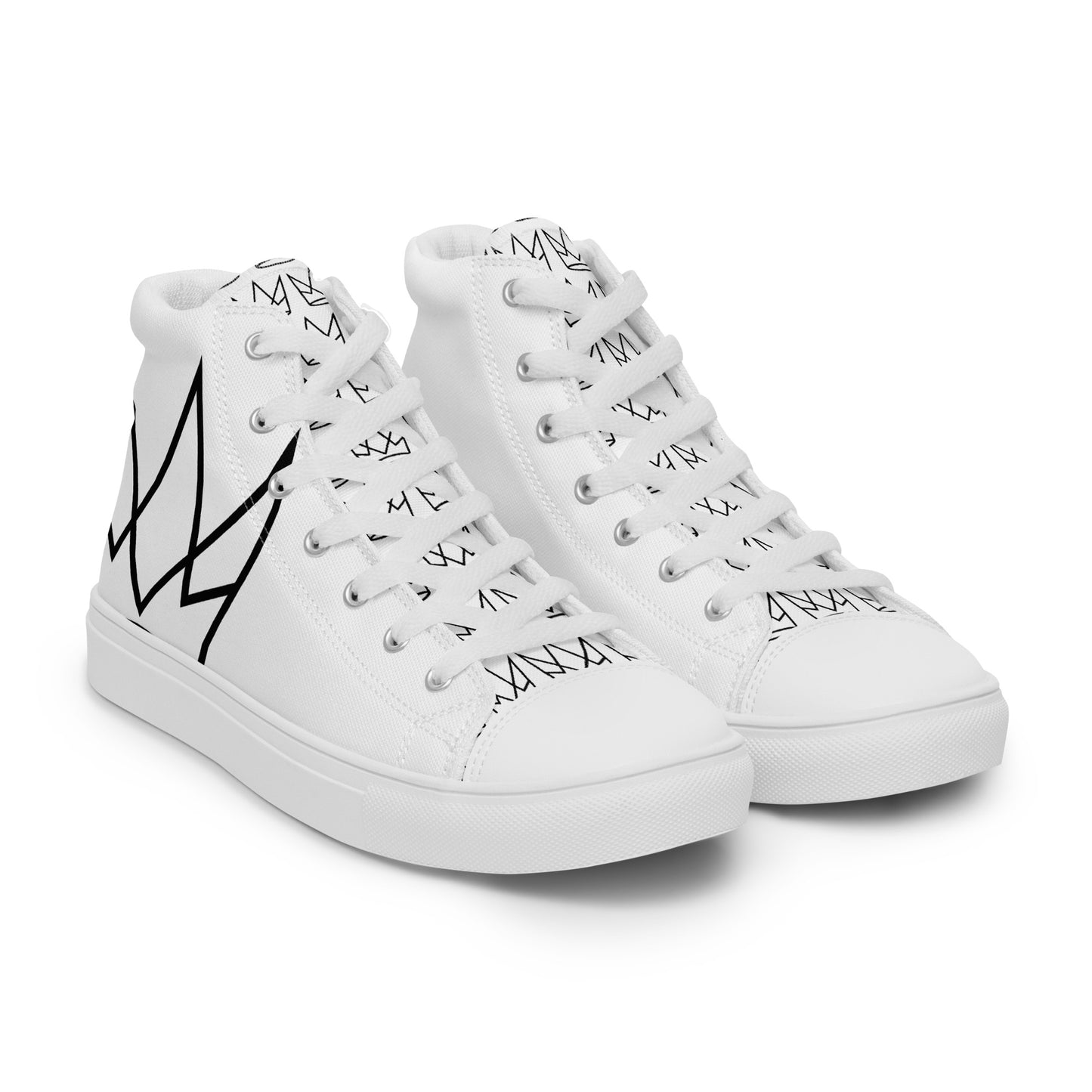 Men's Personalized White High Tops