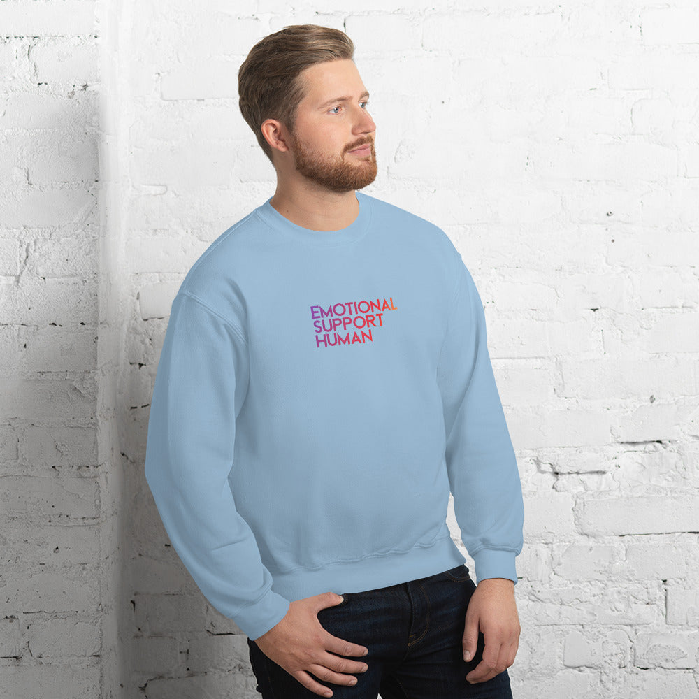 "Emotional Support Human" Unisex Sweatshirt