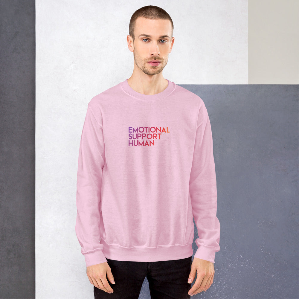 "Emotional Support Human" Unisex Sweatshirt