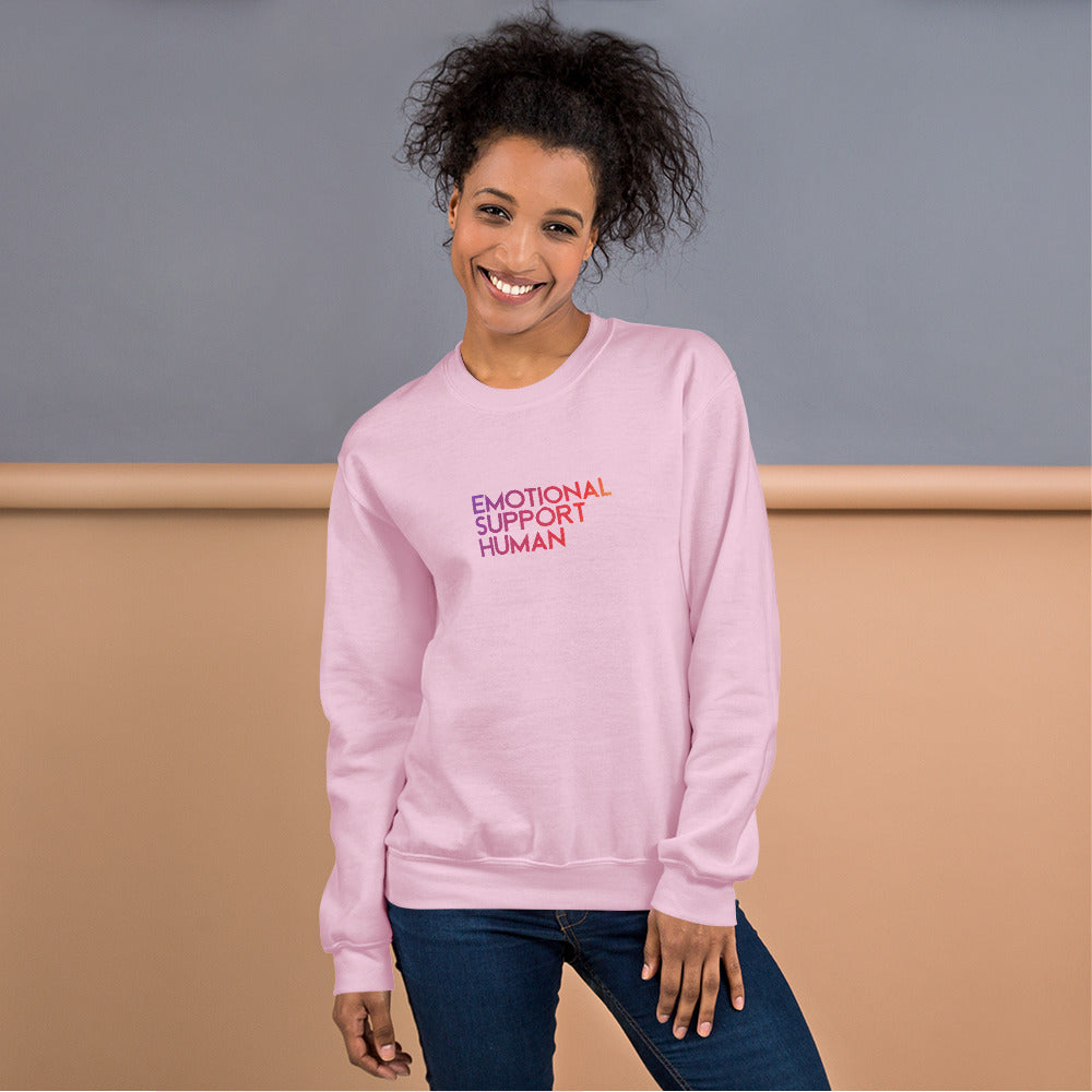 "Emotional Support Human" Unisex Sweatshirt