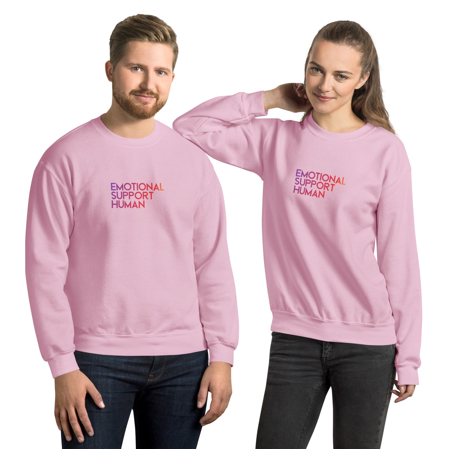 "Emotional Support Human" Unisex Sweatshirt