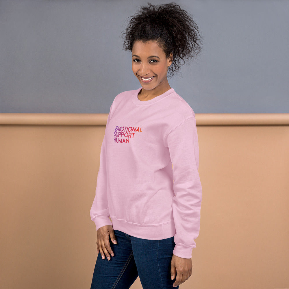 "Emotional Support Human" Unisex Sweatshirt