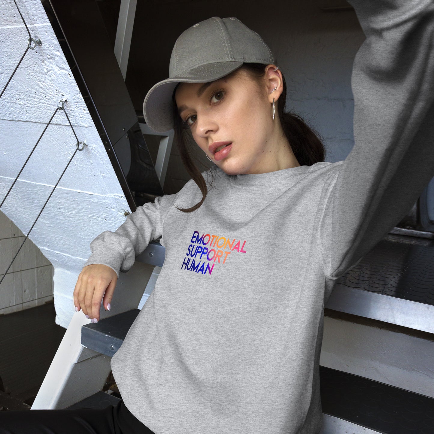 "Emotional Support Human" Unisex Sweatshirt