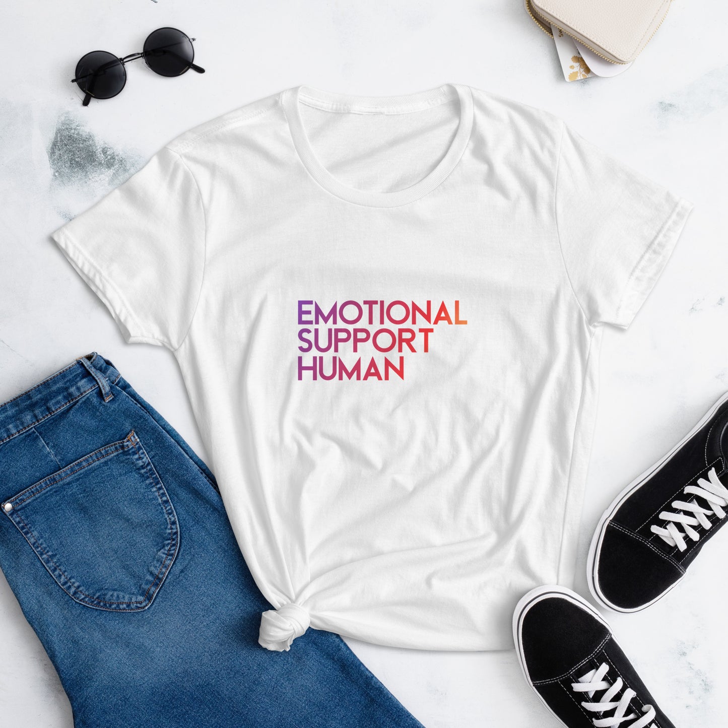 "Emotional Support Human" Women's Tee